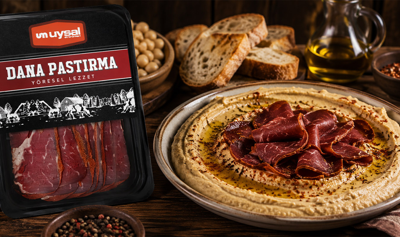 Pastırmalı Humus Tabağı